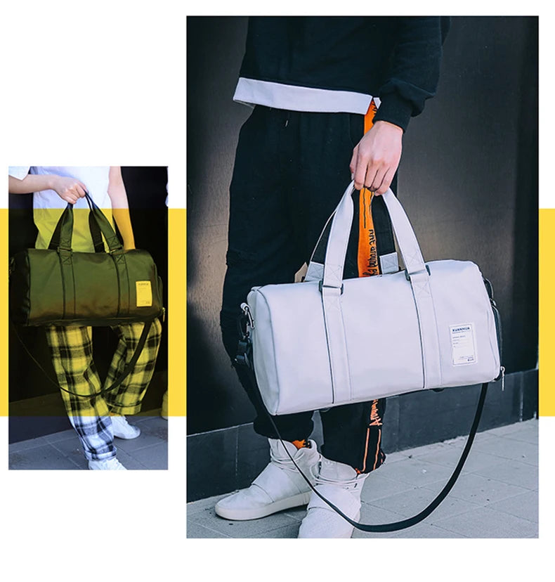 Gym Bag Leather Sports Bags Big Big Men Training Tas for Shoes Lady Fitness Yoga Travel Luggage Shoulder Sac De Sport travel bag