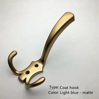 Green bronze black and white blue gold silver modern American wardrobe door hanging hook coat hat wall hook