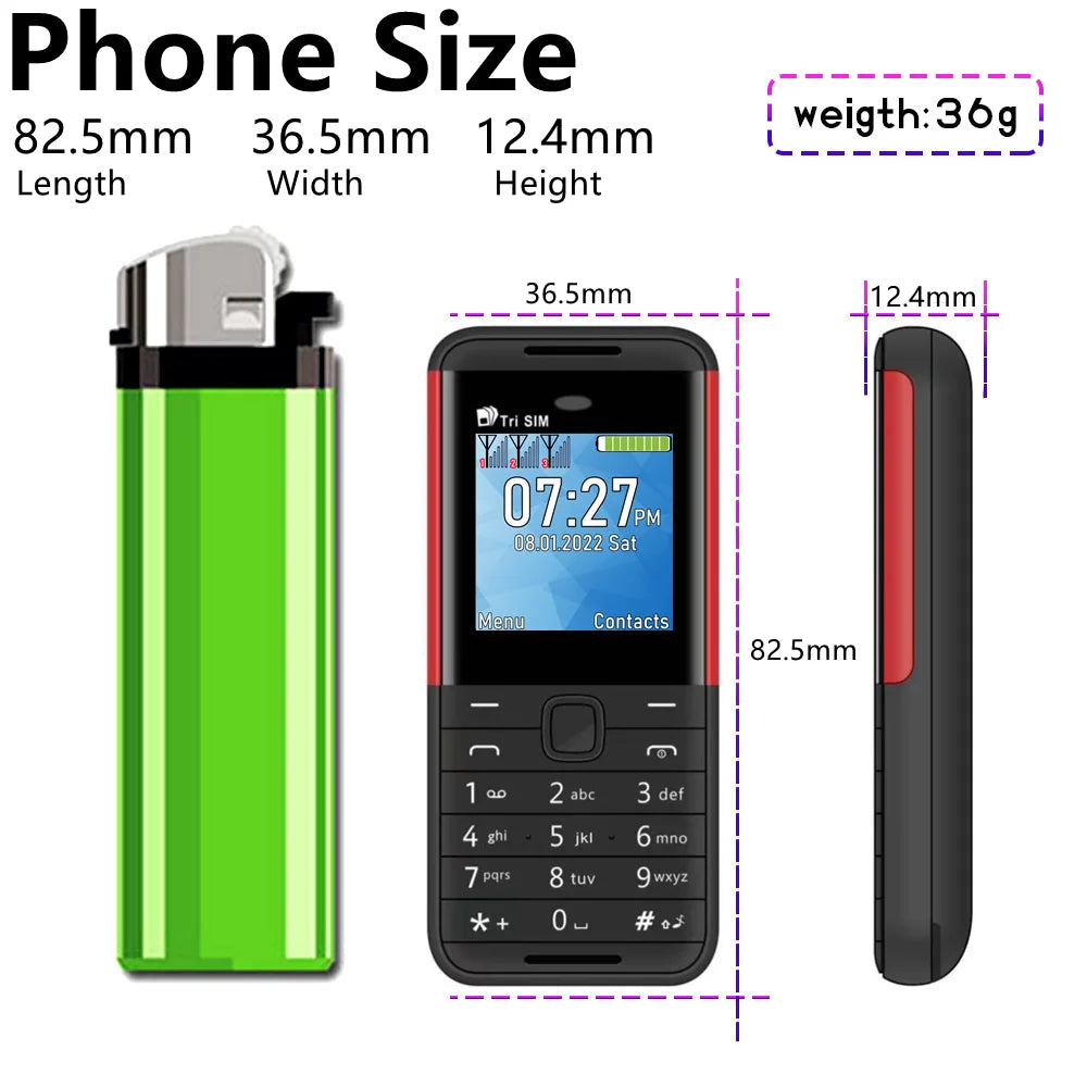 SERVO BM5310 Mini Mobile Phone 3 SIM Standby Speed Dial Call Recorder Magic Voice Bluetooth Dialer FM 2G Super Small Cellphones