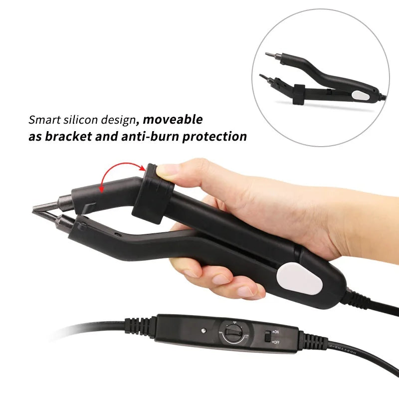 Heat Hair Connector Hair Extension Iron High Temperature Controllable Heat Iron with Gift - Perfect for Your Hair!"