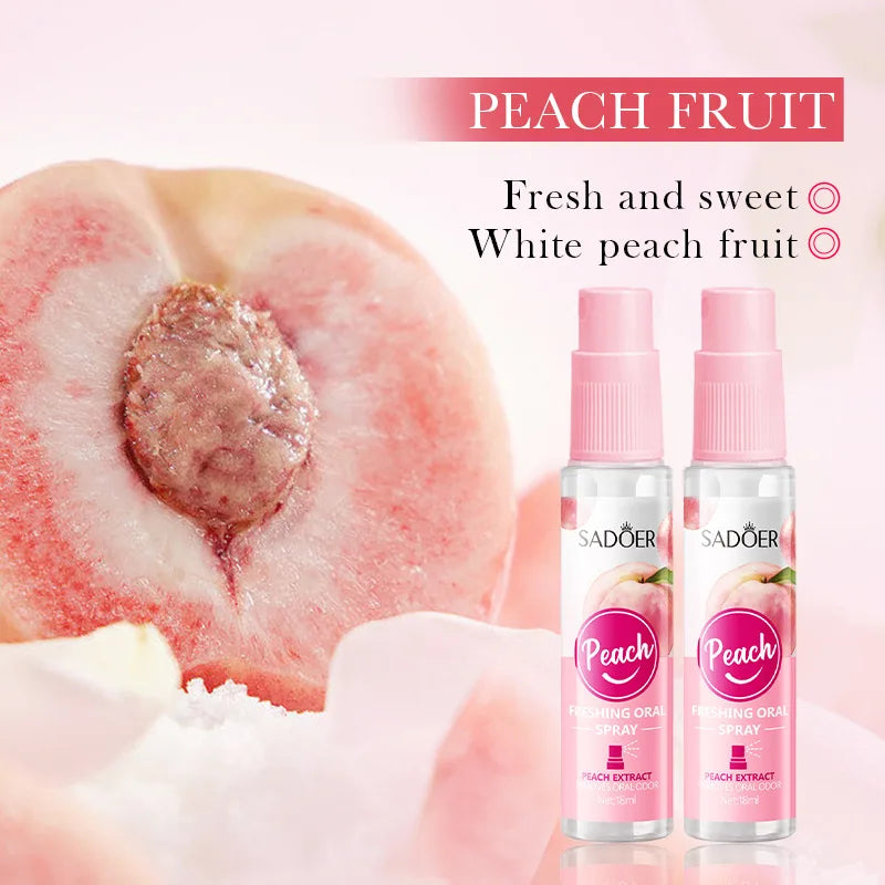 Peach Mint Lemon Fresh Breath Mouth Spray Fresh Breath Mild Remove Bad Breath Bring a Cool and Comfortable Experience