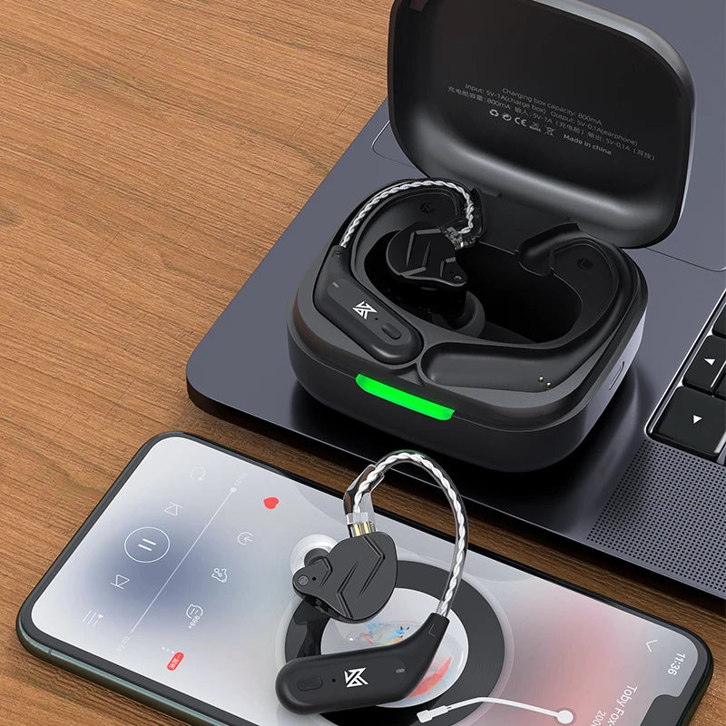 KZ AZ09 HD Bluetooth 5.2 Wireless Upgrade Cable Bluetooth Module HIFI Wireless Ear Hook Connector With Charging Case Z3 S2 Z1PRO