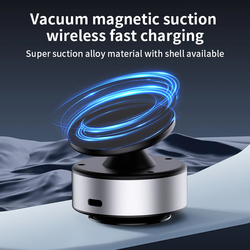 Hot Product Mobile Screen 360 Rotation Glass Vacuum Adsorption Suction Vacuum Magnet Charging Bracket Magnetic Car Phone Holder