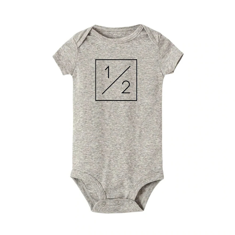 One half birthday rompers Half brithday shirt 1/2 Half Birthday one-piece Boy half birthday outfits Gender Neutral Baby Gift