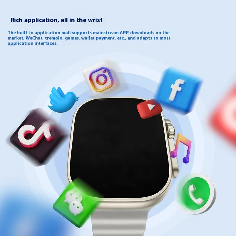 HW ULTRA 2 CALL Smart Watch Card Call Video Front and Rear Dual Camera Positioning Function WeChat