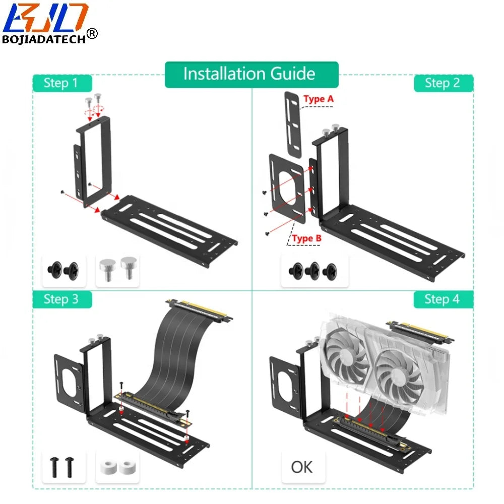 Wholesale PCI Express PCI-E 16X GPU Holder Graphics Card Vertical Mount Bracket Computer Accessories