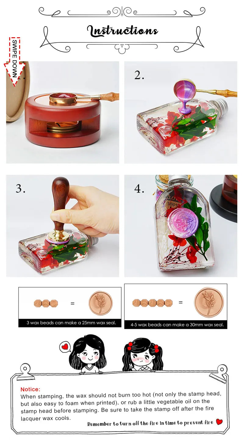 3D Embossed Wax Seal Stamp Retro/Umbrella/Desk Lamp For A Copper Head For DIY Envelope Letter Wedding Invitation Card