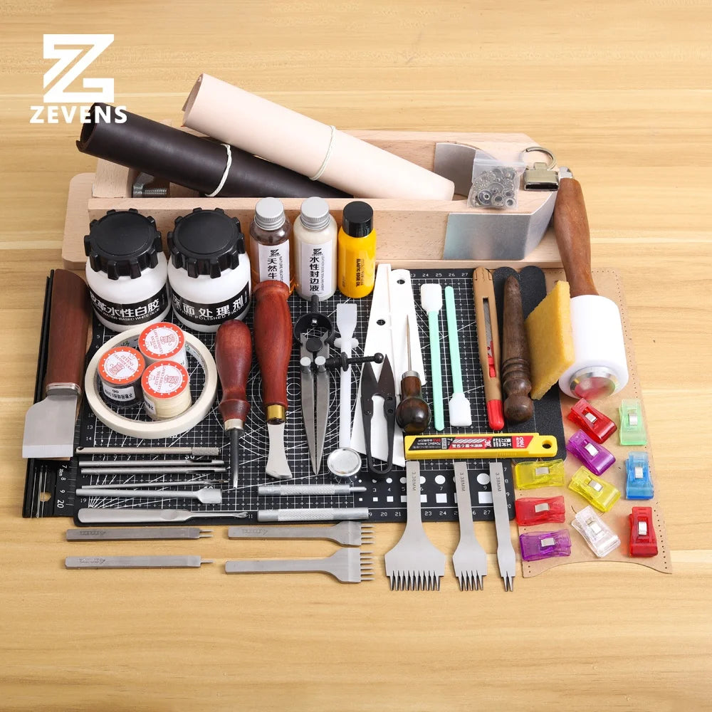 Handbags Wallet DIY Handmade Leather Working Tools Set Leather Tool Kits Professional Leather Tools Craft Set