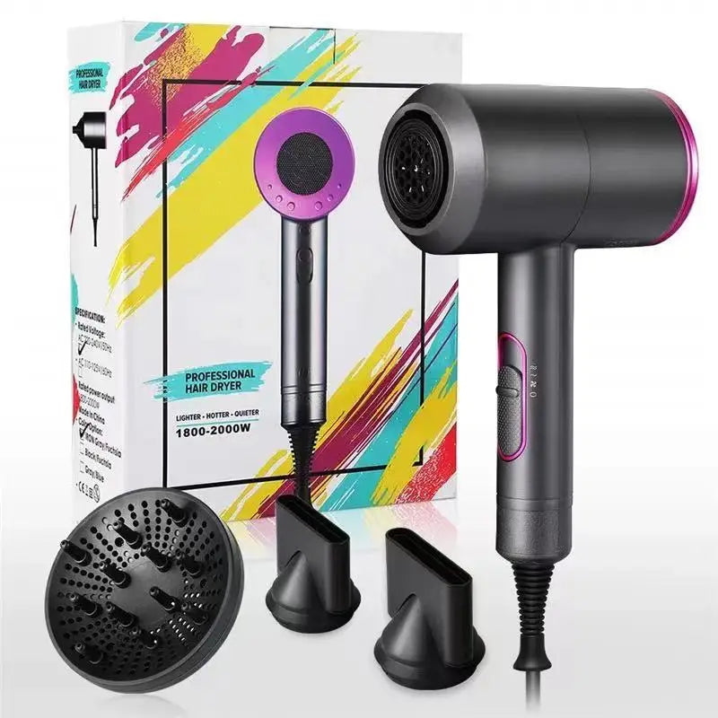 Professional 2000 Watt High Power Hair Dryer with Ion Diffuser DC Motor for Home Hotel Travel & Salons Use