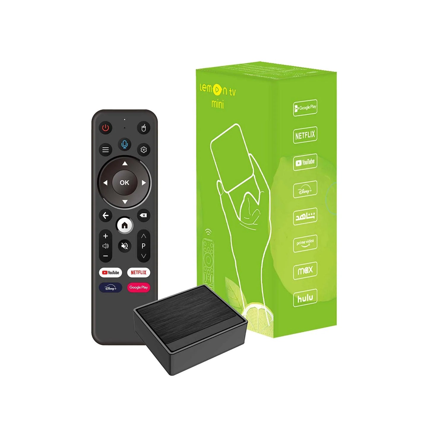 2024 Lemon TV Mini Smart TV BOX Dual Wifi6 BT5.4 Voice 4K Media Player Set Top Box 2G16G Android 12 TVBOX Allwinner H618 2.4/5G
