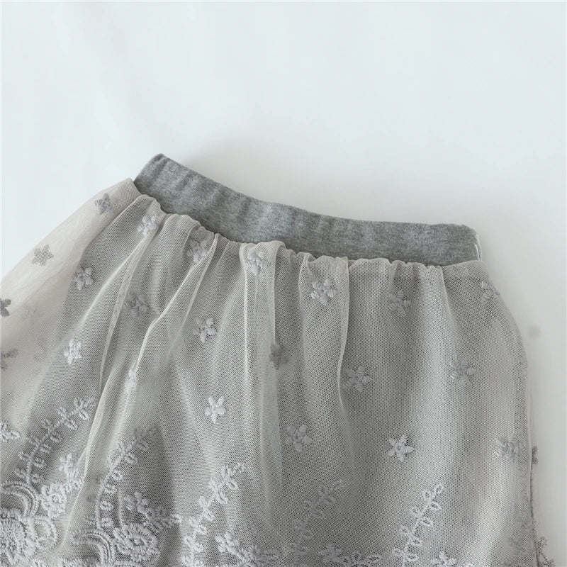 New Cotton Baby Girls Leggings Lace Princess Skirt-pants Spring Autumn Children Slim Skirt Trousers for 2-7 Years Kids Clothes