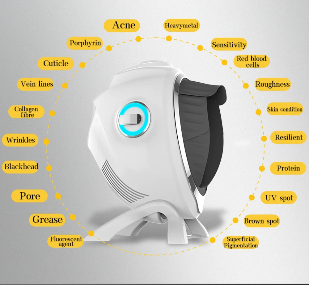 Esintelligent Scanner Skin Analyzer Device Facial Skin Analysis AI Skin Arrivals 3D Analyzer Facial Skin Test