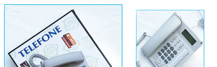 Desktop Corded Telephone, Wired Landline Phone for Home/Hotel/Office, Handsfree, with Blue Backlit, Caller ID, in English
