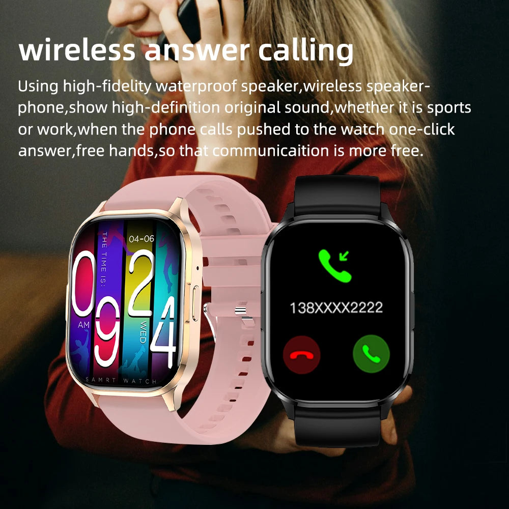 SENBONO 2023 Men Women Smartwatch AMOLED Always Display Fitness Tracker Waterproof BT Call Smart Watch for IOS Android IP67