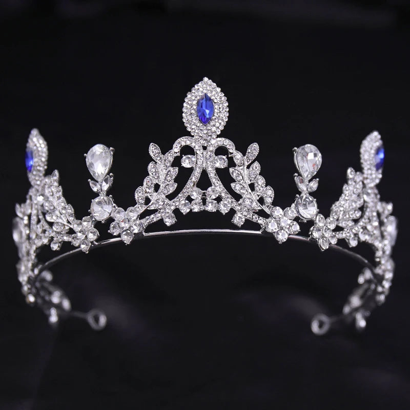 Bridal Wedding Hair Accessories Silver Crystal Hair crown alloy diamond crown women's fashion high-end atmospheric headdress
