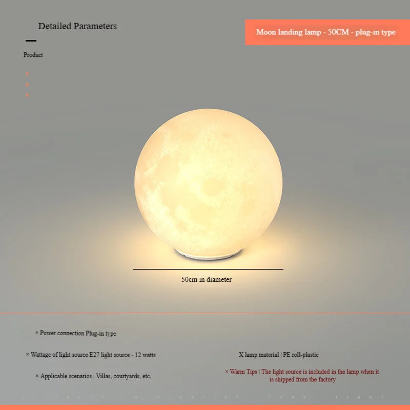 Atmosphere Moon Floor Lamp Designer for Living Room Balcony Bedroom & Bedside Use-Warm Romantic Table Lamp