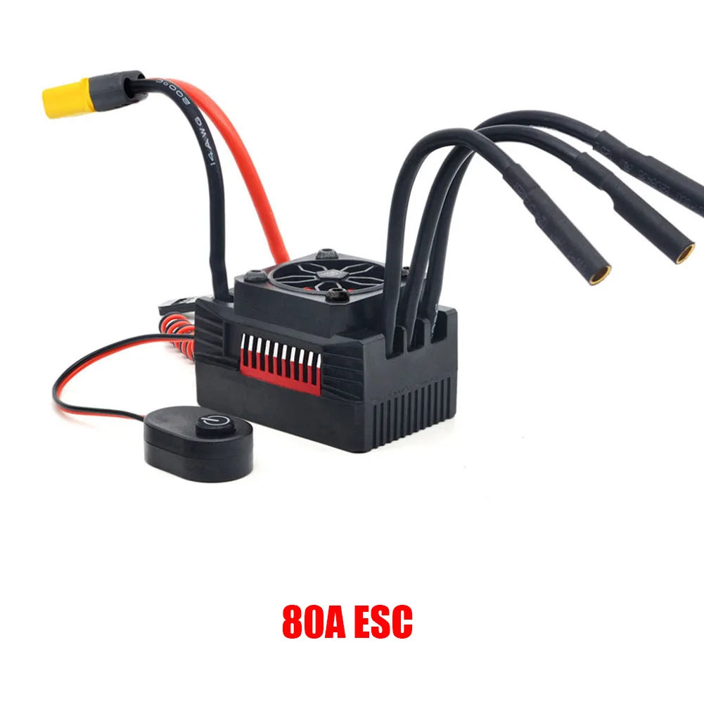 Rocket V2 Waterproof 3665 3800KV 3150KV 2750KV 2200KV Brushless Motor with 80A ESC for RC Car 1/10 Motor RC Rock Crawle