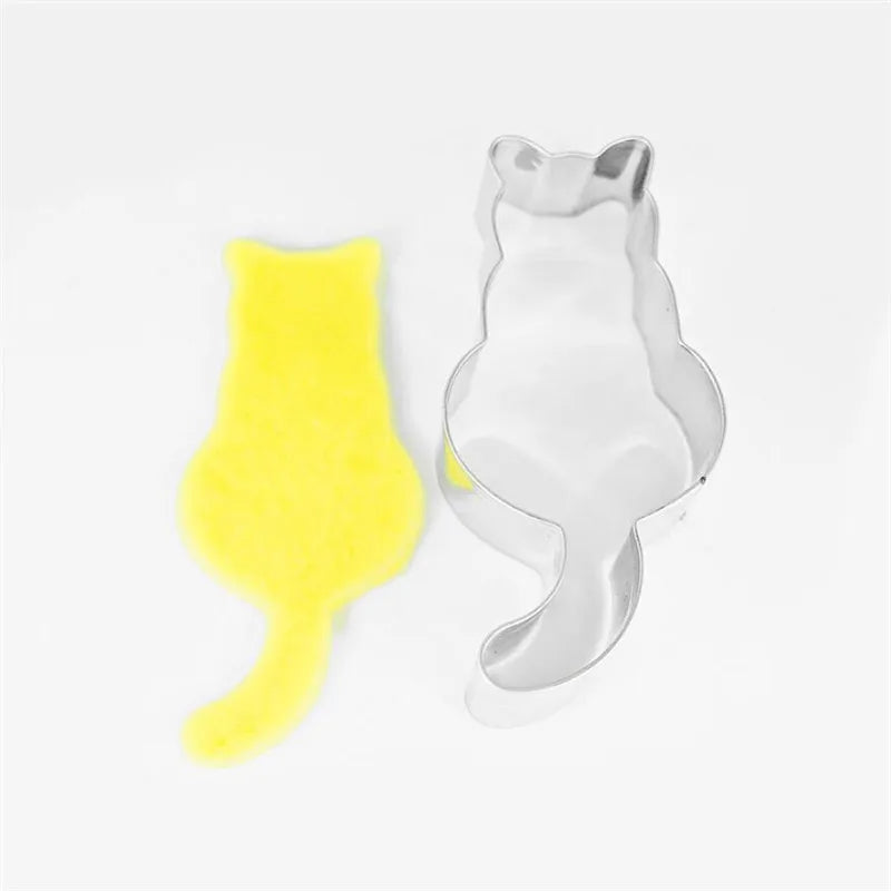 1 Piece Kitchen Cookie Cutter Cat Shaped Aluminium Mold Sugarcraft Cake Cookies Pastry Baking Cutter Mould Cake Decorating Tools
