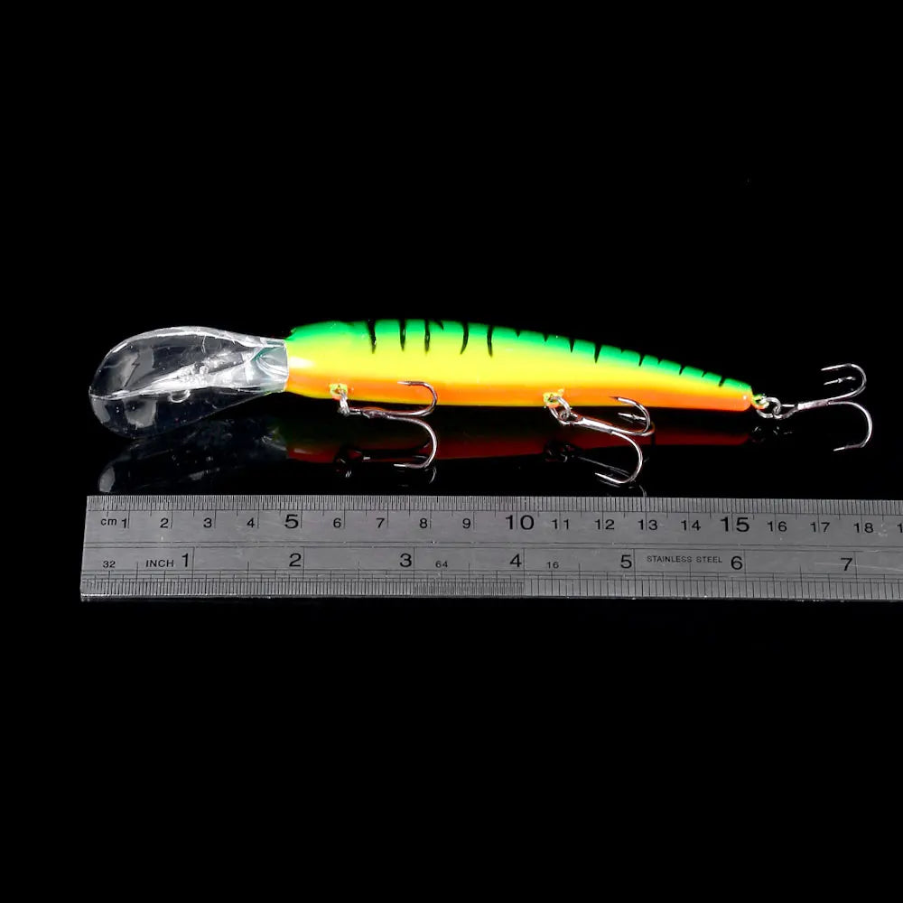 1pcs 16cm 20g Deep Diving Large Minnow Wobbler Lure Artificial Hard Bait Crankbait Bass Pike Perch Walleye Fishing Tackle