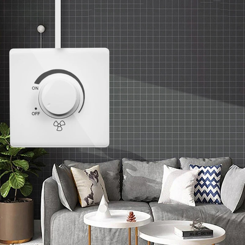 86 Type Ceiling Fan Adjustment Stepless Speed Controller Wall Switch 220V 10A Dimmer Light Switch Lighting Control