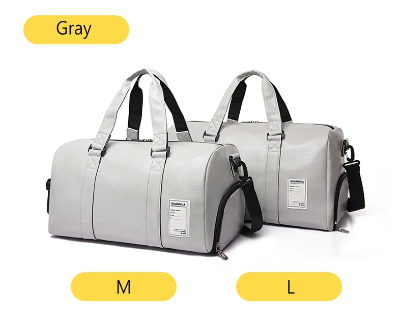 Gym Bag Leather Sports Bags Big Big Men Training Tas for Shoes Lady Fitness Yoga Travel Luggage Shoulder Sac De Sport travel bag
