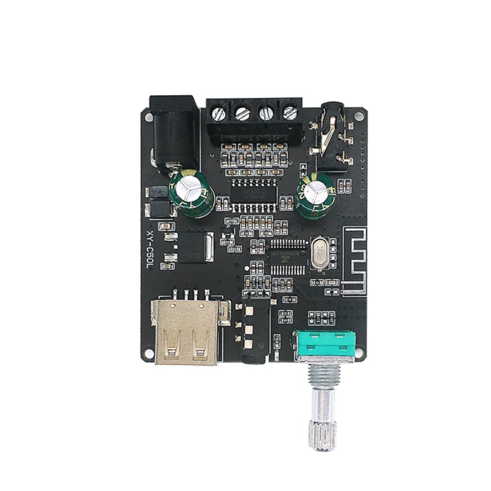 2*50W Bluetooth 5.0 Power Amplifier Class D Audio 10W~200W HiFi Stereo Wireless Music Player Mini USB Sound Card App Digital AMP