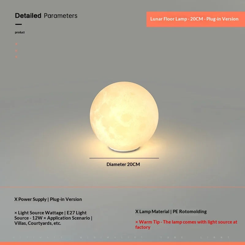 Atmosphere Moon Floor Lamp Designer for Living Room Balcony Bedroom & Bedside Use-Warm Romantic Table Lamp