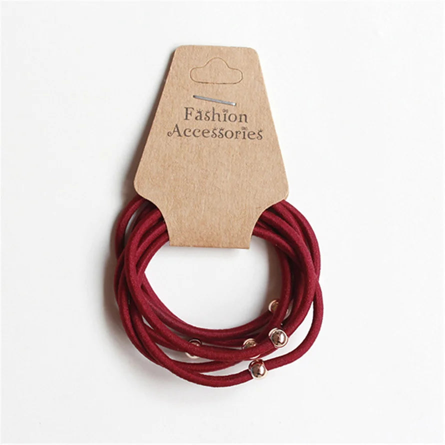 6PCS Women Elastic Hair Bands Scrunchie Ponytail Holder Organza Hairbands Set Hair Ropes Ties Girls Hair Accessories