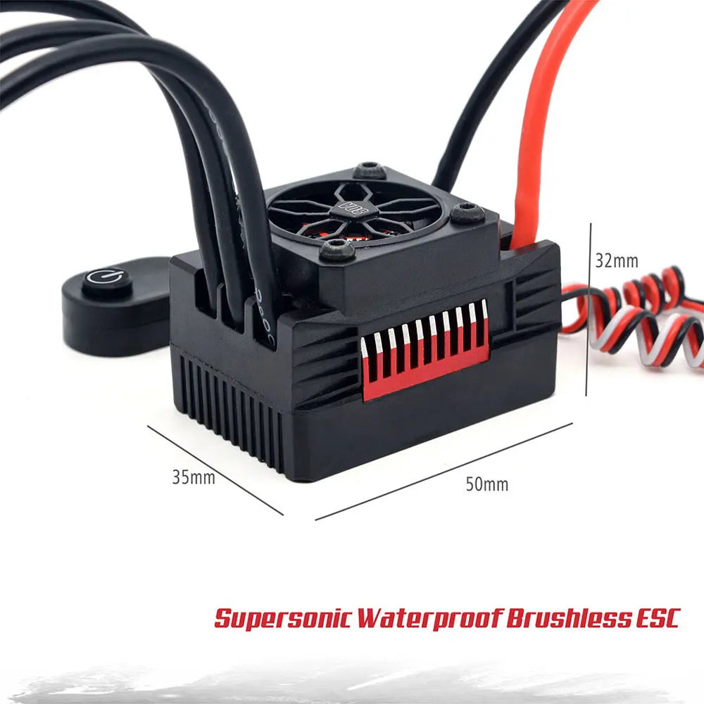 Rocket V2 Waterproof 3665 3800KV 3150KV 2750KV 2200KV Brushless Motor with 80A ESC for RC Car 1/10 Motor RC Rock Crawle