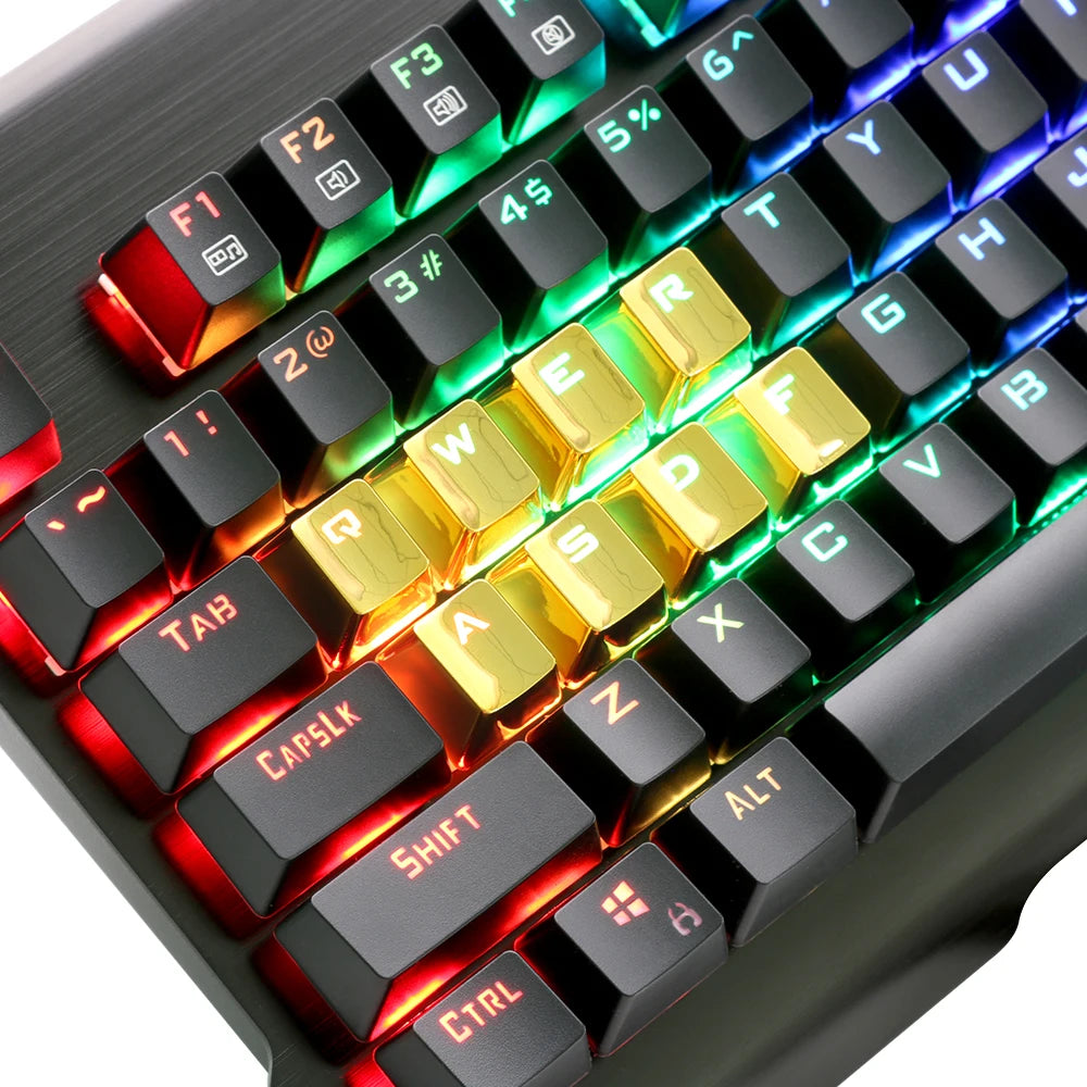E-YOOSO 12 Key Double Shot Injection Backlit Electroplated mechanical keyboard key caps For Cherry MX style Including key-puller