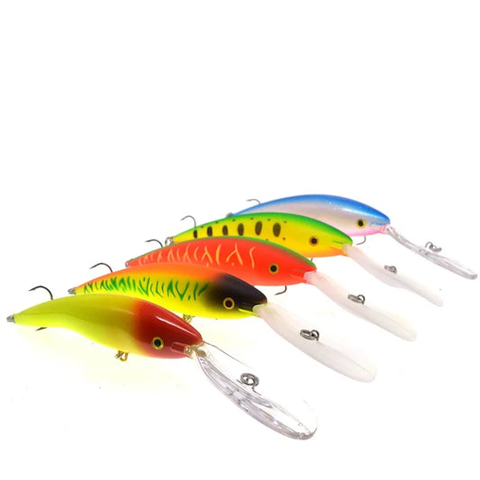 Long Cast Minnow Fishing Lure Hard Bait Long Mouth Dive Board 15.5cm/20g Artificial Lures Lot 5 Pieces Sale