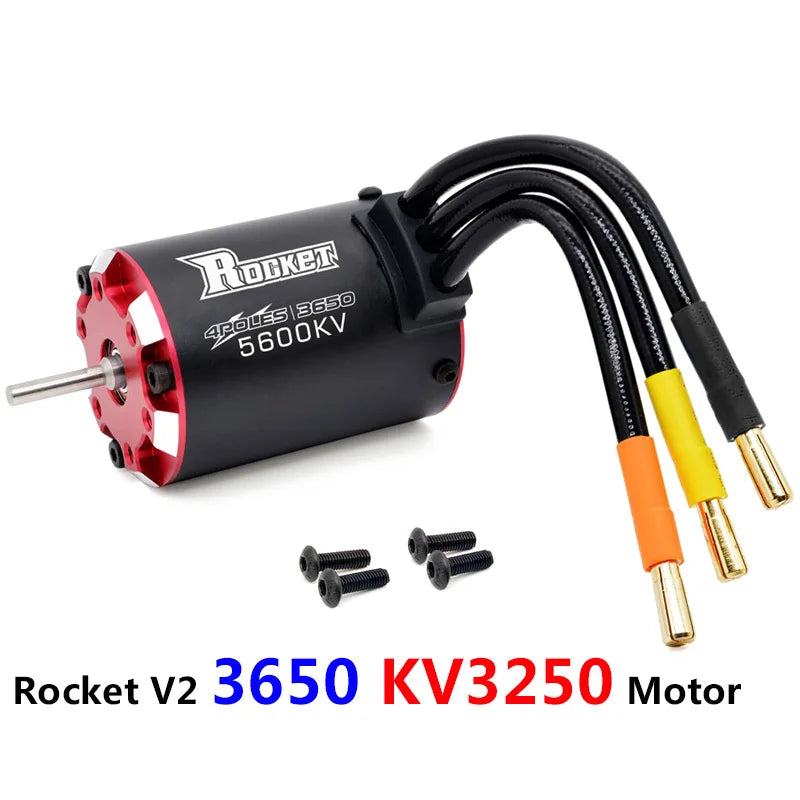 Surpass Hobby Rocket V2 3650 3660 3665 3670 3674 Waterproof Brushless Motor For 1/8 1/10 1/12 1/16 RC Car Racing Truck Traxxas