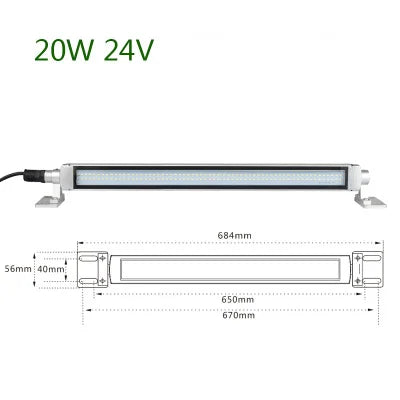 LED Milling CNC Machine Industrial Lights Explosion-proof IP68 Waterproof Oil-proof Light Workshop Working Light Long Lathe Lamp