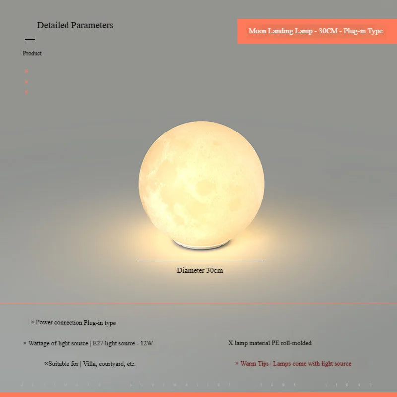 Atmosphere Moon Floor Lamp Designer for Living Room Balcony Bedroom & Bedside Use-Warm Romantic Table Lamp