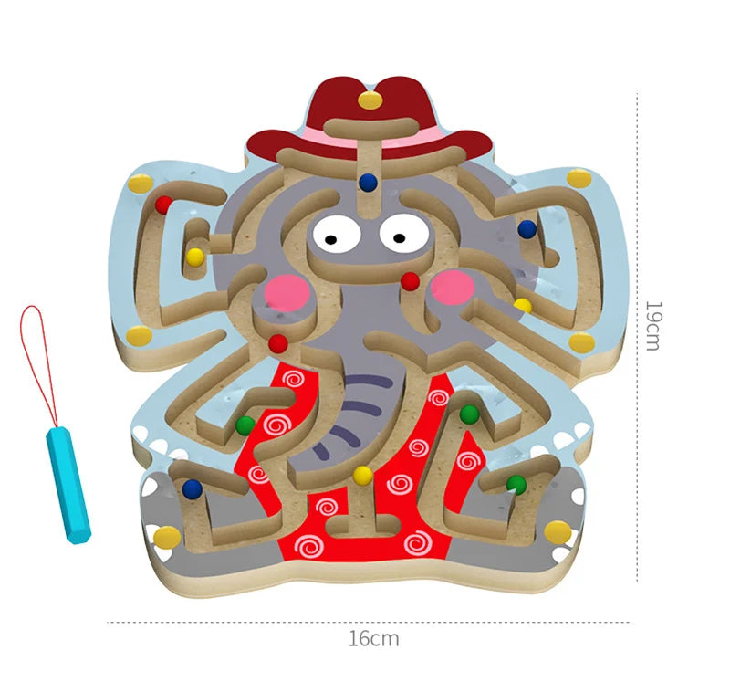 Baby Montessori Toys For Kids 2 to 4 Years Old Learning Educational Toys Children Magnetic Maze Busy Board Wooden Puzzle Game