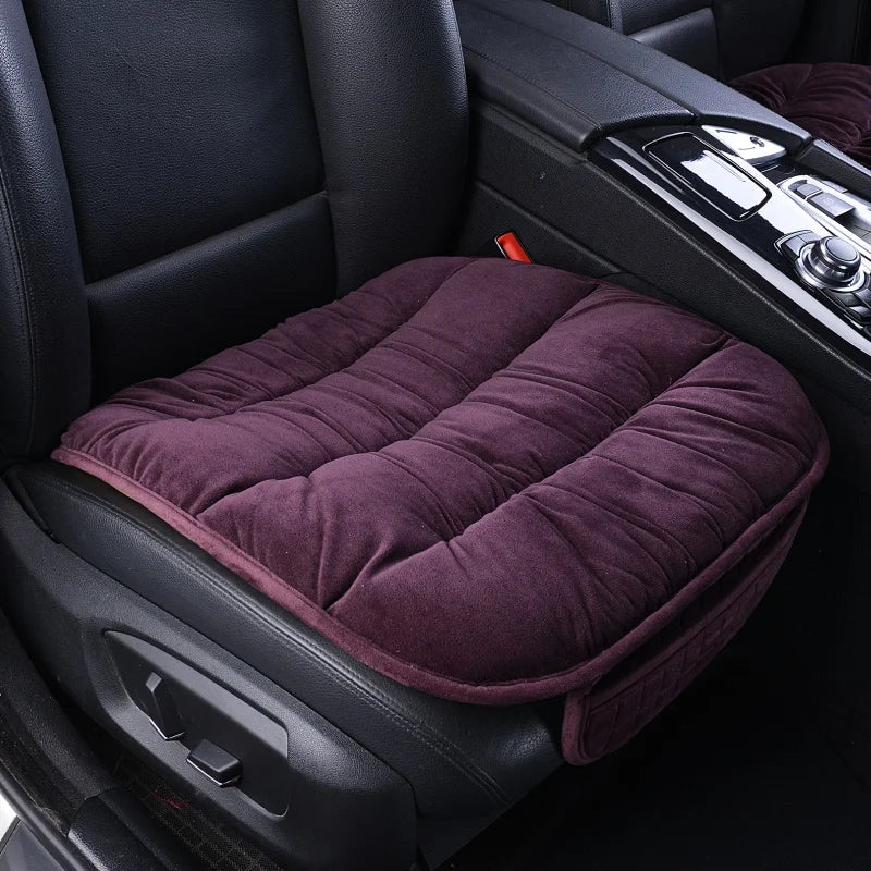 Plush Cotton Car Seat Cover Winter Surrounded Warm Winter Cushion Faux Fur For Seat Protector Mat Car Interior Accessories