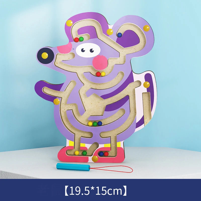 Baby Montessori Toys For Kids 2 to 4 Years Old Learning Educational Toys Children Magnetic Maze Busy Board Wooden Puzzle Game