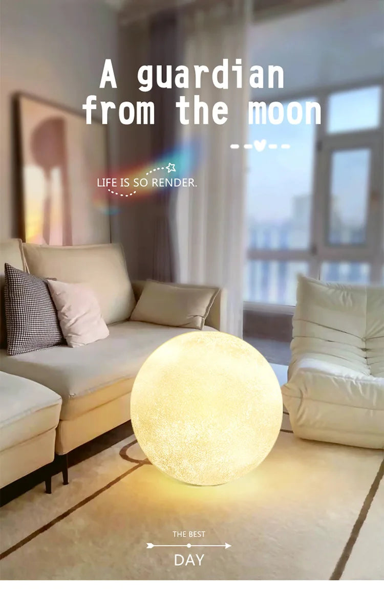 Atmosphere Moon Floor Lamp Designer for Living Room Balcony Bedroom & Bedside Use-Warm Romantic Table Lamp