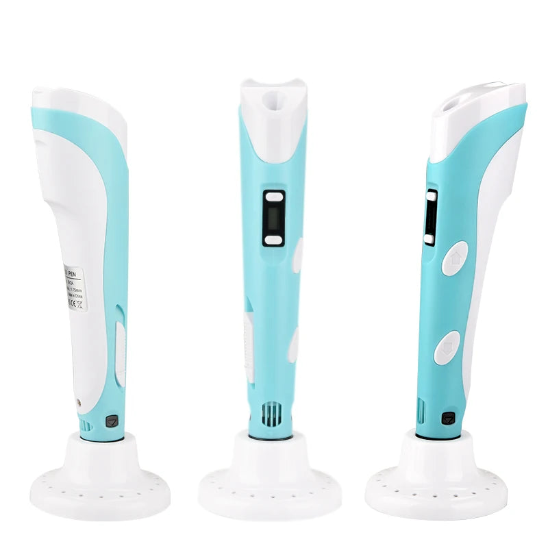 3D Pen LED Screen DIY 3D Printing Pen 50M PLA Filament Creative Toy Gift For Kids Design Drawing 3D Printer Pen Drawing Stift