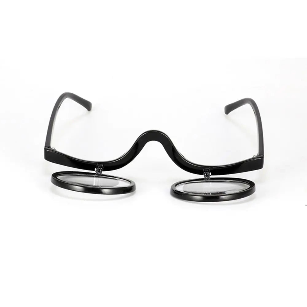 New Rotating Magnifying Makeup Reading Glasses For Women Folding Clamshell Cosmetic Presbyopic Glasses For Elder Unisex