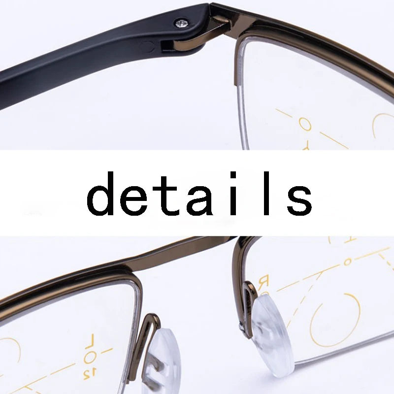 Intelligent zoom for both men and women anti-blue light reading glasses, progressive multi-focus dual use reading glasses