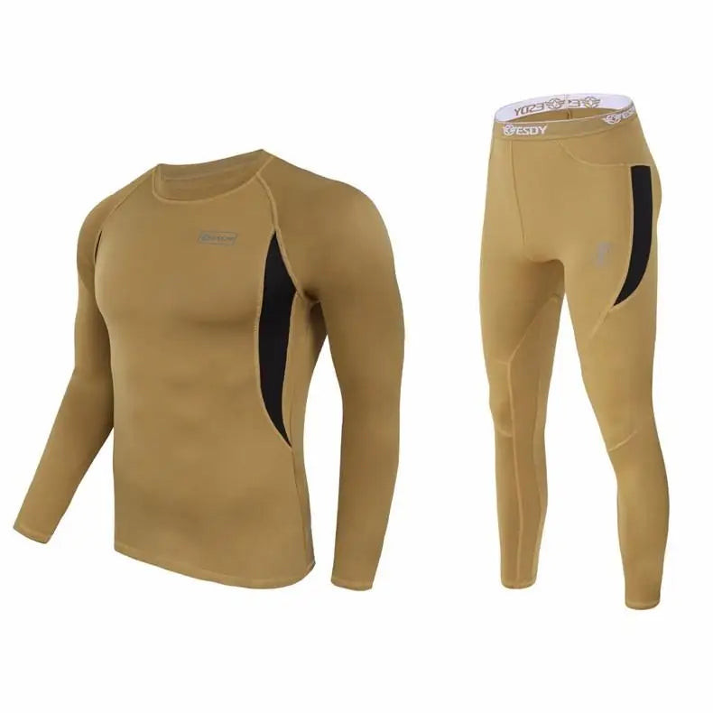 2025 New Winter Thermal Underwear Sets Men Quick Dry Anti-microbial Stretch Men's Thermo Underwear Male Warm Long Johns Fitness