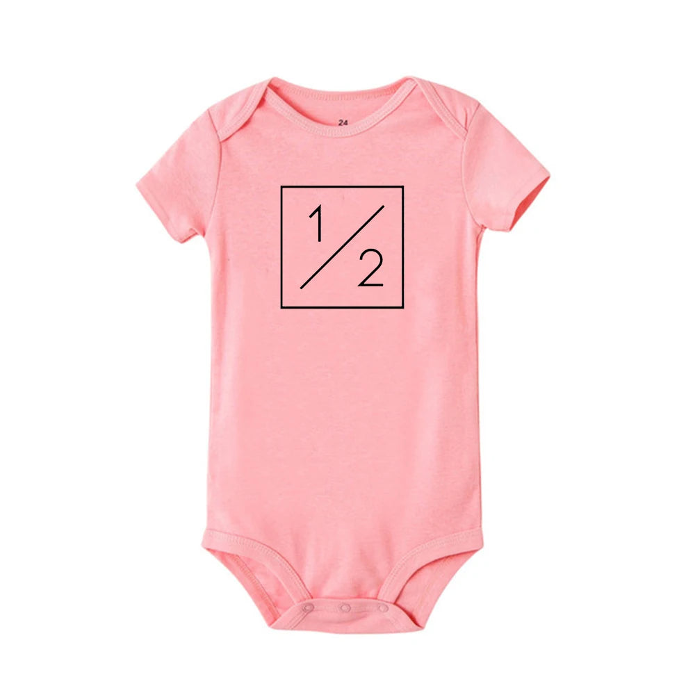 One half birthday rompers Half brithday shirt 1/2 Half Birthday one-piece Boy half birthday outfits Gender Neutral Baby Gift