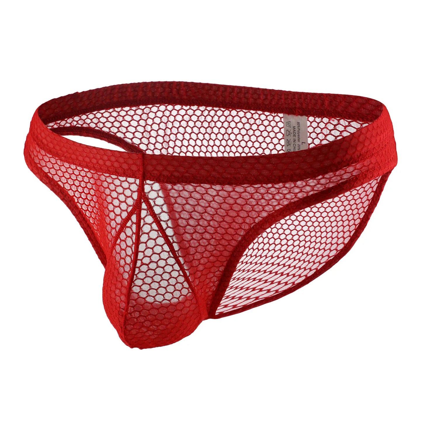 Sexy Men's Hollow Underwear Briefs Man Mesh Transparent Lingerie Fishnet Penis Pouch Underpants Hombre Panties