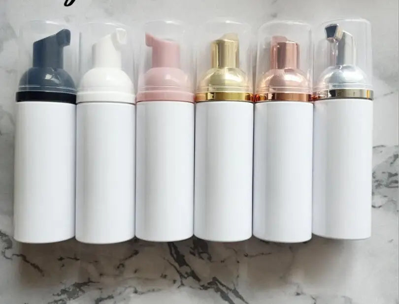 10pcs/lot 60ML 2oz Empty eylelash foam pump bottle cream cleanser bubble plastic bottle mascara cleansing bottle