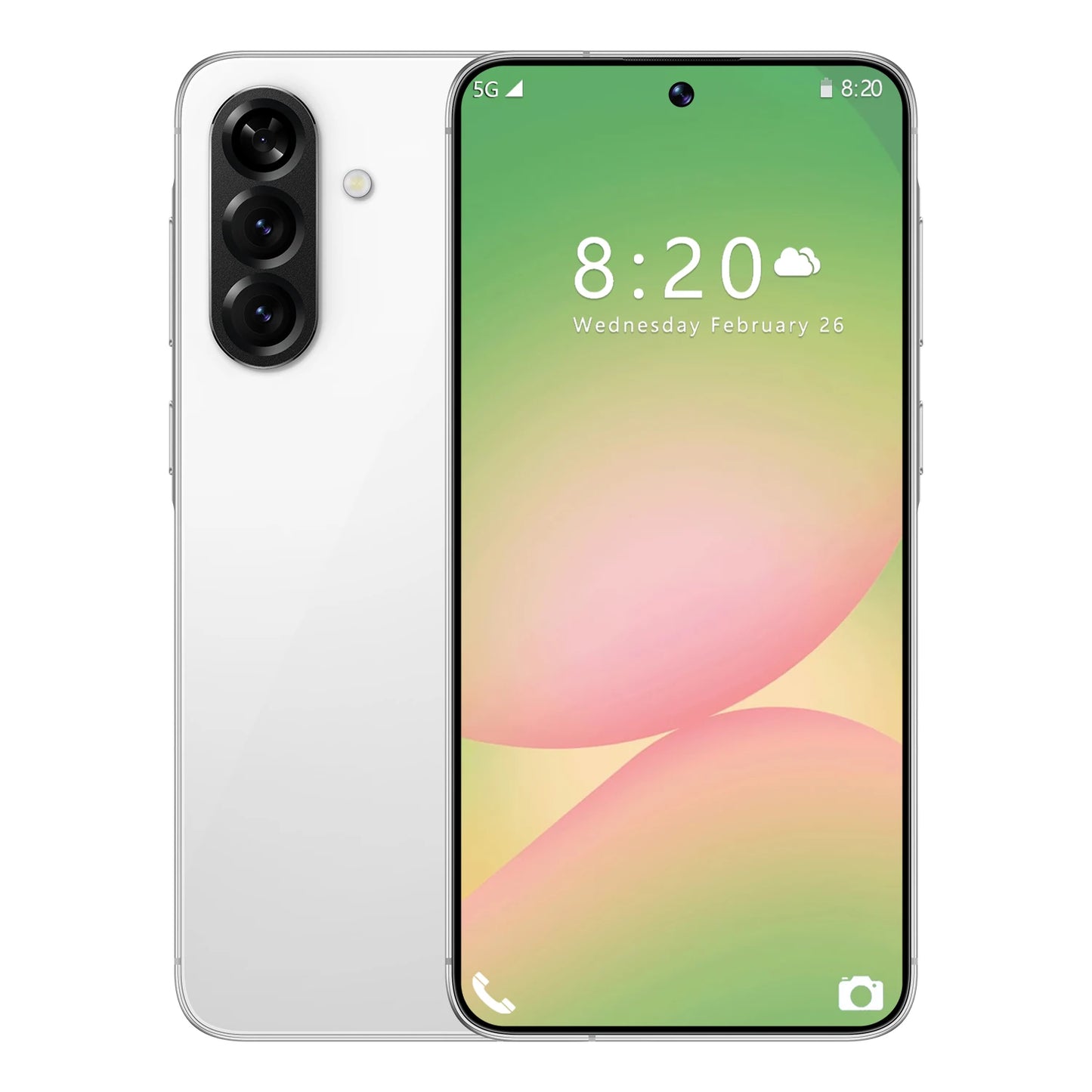 2025 New Style HD A56 5G Smartphone Global Version Android Smart Phone 128GB ROM Dual SIM and Touch Screen Features