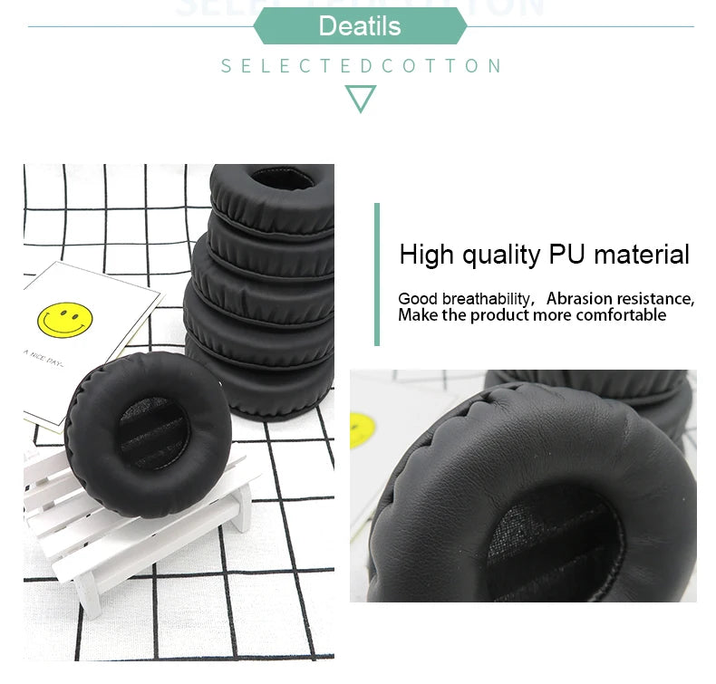 Ear Pads For Sony WH CH510 WH-CH510 Headphone Earpads Replacement Headset Ear Pad PU Leather Sponge Foam