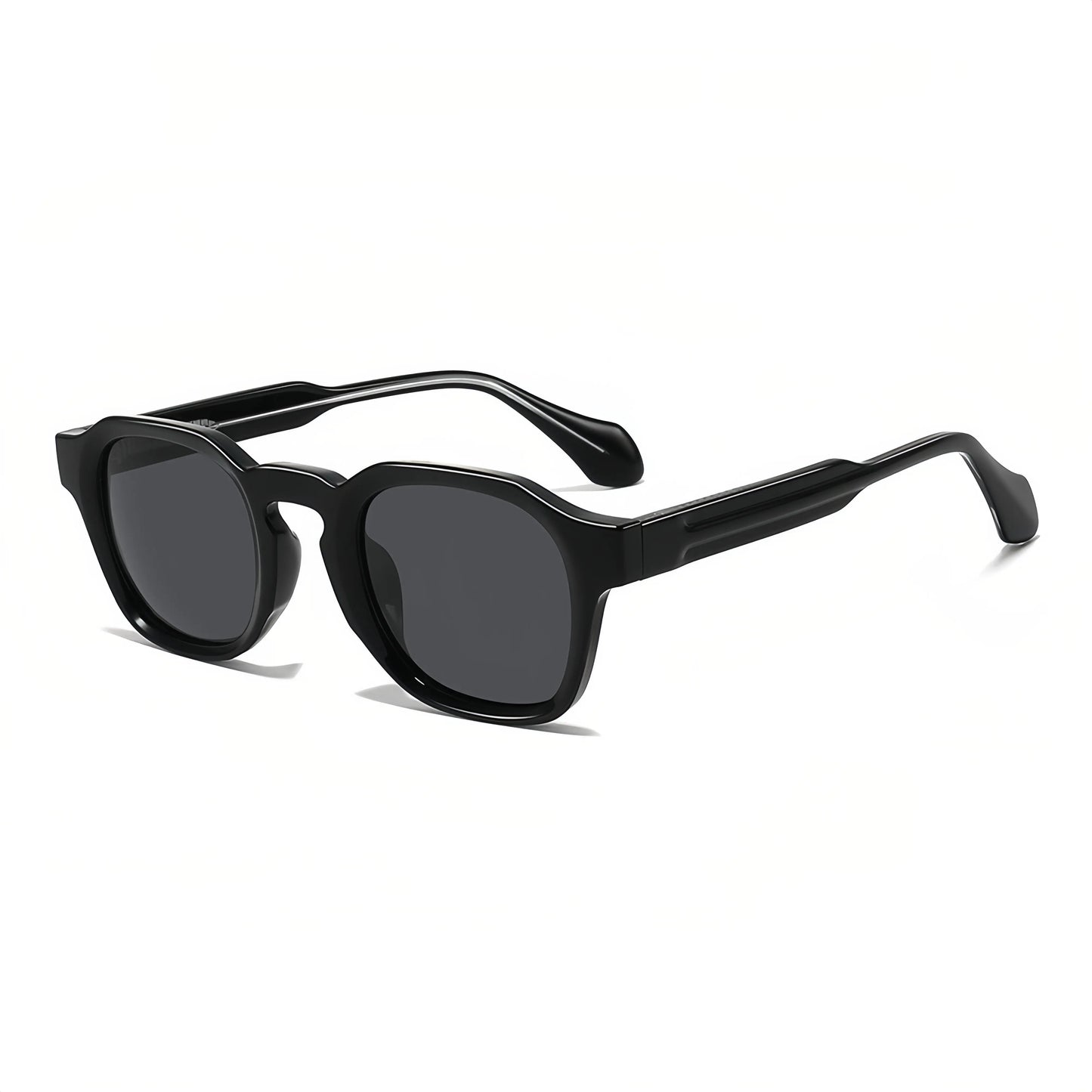 HBK Luxury Retro Sunglasses with TR90 Frame Square Acetate High Polarized Custom Lens for Men and Women This Summer