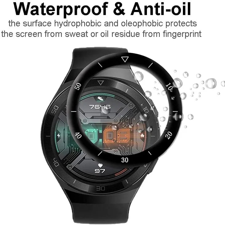 Screen Protective Film For Huawei Watch GT 2e Watch proteccion Clear 3D Fibre Soft Transparent GT2e Film Full Cover Accessories