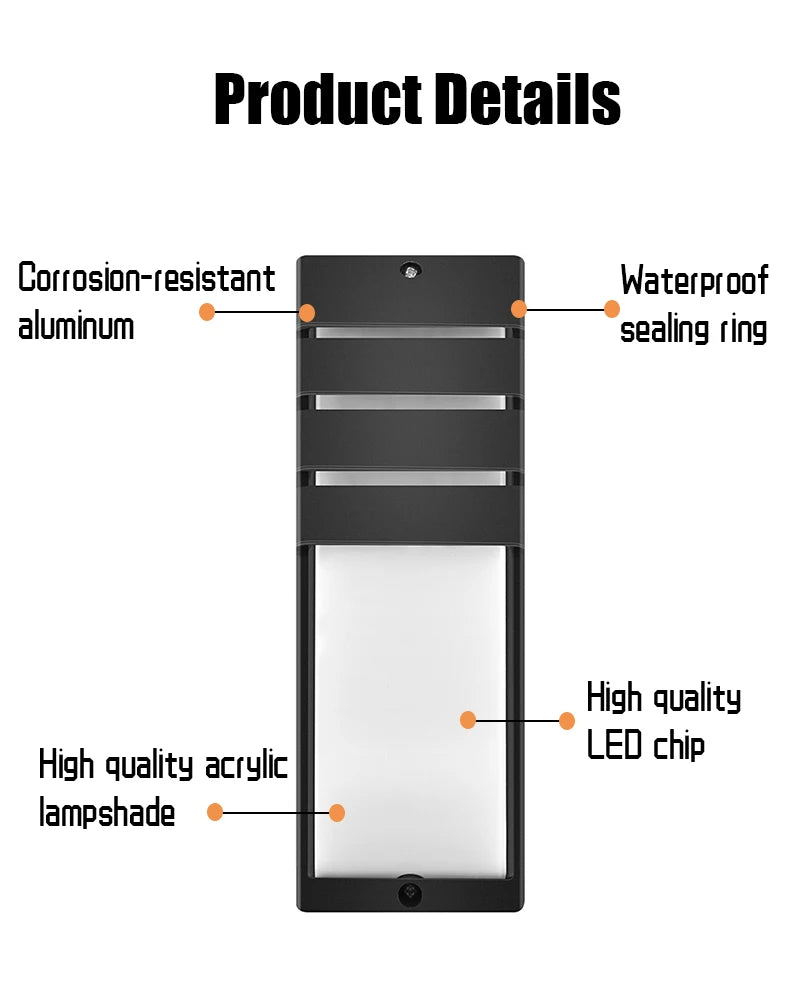 LED Outdoor Lights Motion Sensor Outdoor Wall Light Waterproof IP65 Outdoor Wall Lamp Street lamp Garden Lights Outdoor Lighting